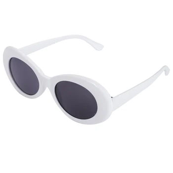 Винтажные овальные солнцезащитные очки Женские Ретро Солнцезащитные очки Мужские модные женские мужские EyewearUV400 стекло белое S17022