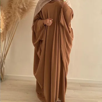 2023 Женское европейское и американское платье Ближнего Востока Дубая Турецкого большого размера, однотонное платье-халат FY124845