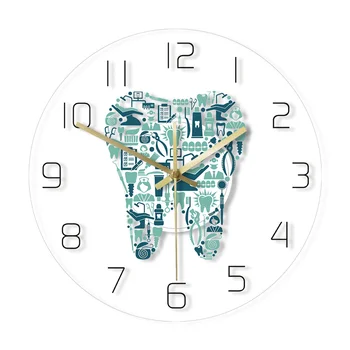 Настенные часы для зубной клиники, Акриловые Подвесные часы для ухода за зубами