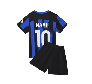 НОВАЯ футболка для регби 2023/24 Boy girl Inter Fans Edition для мужчин и детей для домашних выездных игр, Комплекты футбольных Майок с коротким Рукавом Unifo