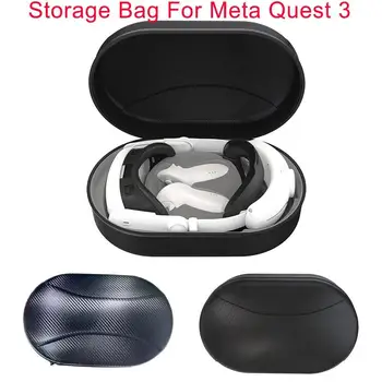 Портативная защитная сумка для головного оборудования Meta Quest3 VR, устойчивая к давлению Жесткая оболочка, сумка для хранения аксессуаров виртуальной реальности
