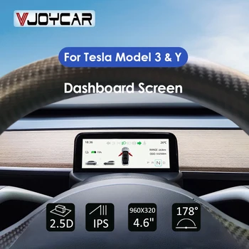 Интеллектуальный счетчик Vjoycar HUD для Tesla Model 3/Y Приборная панель IPS дисплей для Tesla Автомобильная передача Спидометр Обновление программного обеспечения Аксессуары
