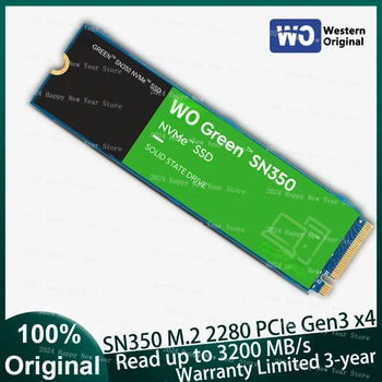 Западный Оригинальный Твердотельный Накопитель WO SN350 PCIe Gen3 x4 NVMe v1.3 M.2 2280 250 ГБ 500 ГБ 1 ТБ 2 ТБ Внутренний Твердотельный Накопитель SSD для ПК Ноутбука