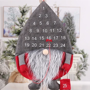 Рождественский Адвент-календарь из нетканого материала, настенный дверной подвесной Рождественский календарь на Рождество, подарок на День рождения, декор для дома