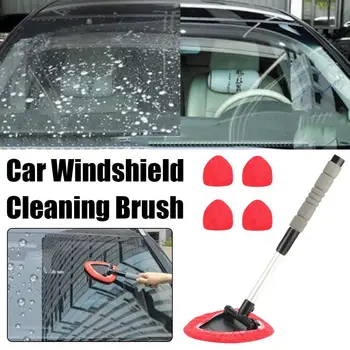 Очиститель лобового стекла автомобиля, щетка для мытья окон автомобиля из микрофибры С моющейся прокладкой, Выдвижная ручка, швабра для мытья салона автомобиля