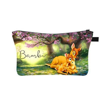 Косметички Bambi для косметики с героями мультфильмов для девочек, сумки на молнии для путешествий, женская сумка, женская косметичка