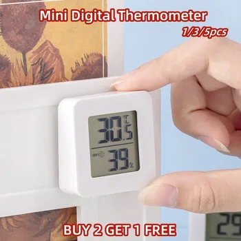 Мини Цифровой Термометр Гигрометр ЖК Дисплей Измеритель температуры и влажности Датчик Настенный в помещении