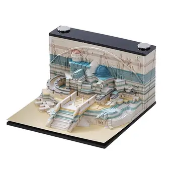 3D Резьба Художественный Блокнот Отрывная Усадьба Скульптура Усадьба Блокнот Для Заметок Memoscape Pad Artropad Pad 3D Блокнот Для DIY Украшения Подарок