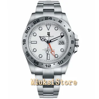 Мужские часы Corgeut 39 мм Функция GMT NH34 GMT Автоматические Сапфировое стекло 10ATM Водонепроницаемые механические наручные часы Watch