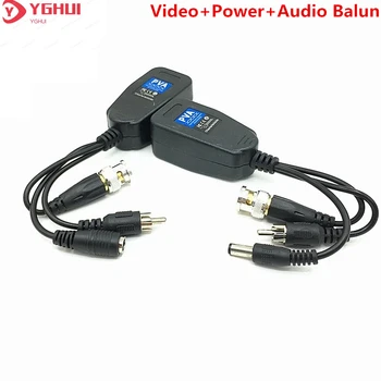 BNC-RJ45 Video Balun 8MP HD Power Video Audio 3 В 1 Витая Пара видеонаблюдения Для Камеры 4K AHD CVI TVI